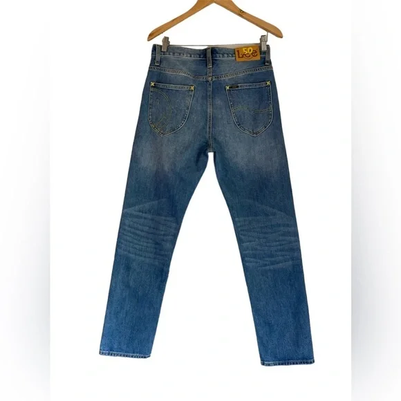 Lee X Smiley men’s Mick comfort tapered jeans size 29x31 In Blue - Picture 3 of 12